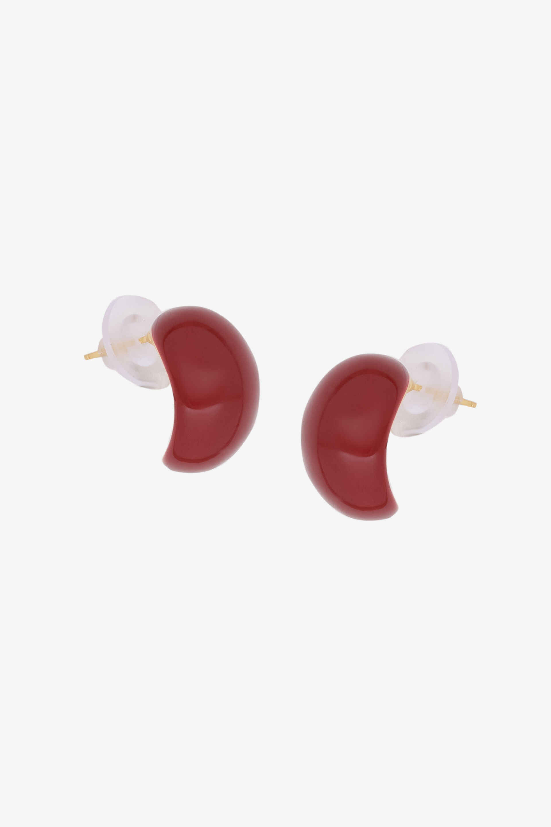 Red Button Earrings, , image 3